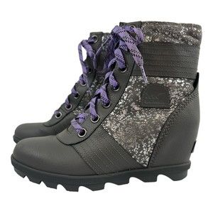 Sorel Kids' Gray and Purple Boots